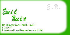 emil mult business card